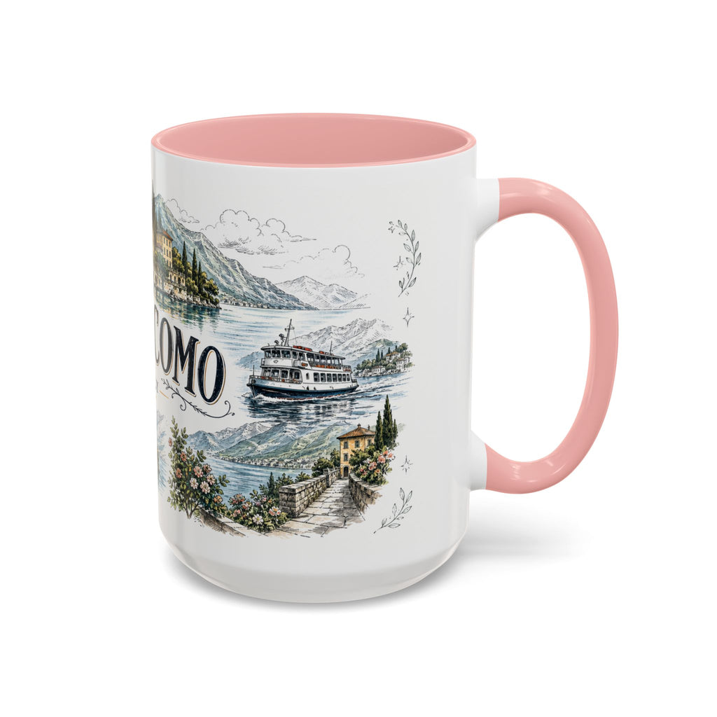 Lake Como Mug, Italy Travel Souvenir, Bucket List Gift, Accent Ceramic Coffee Mug 11oz 15oz