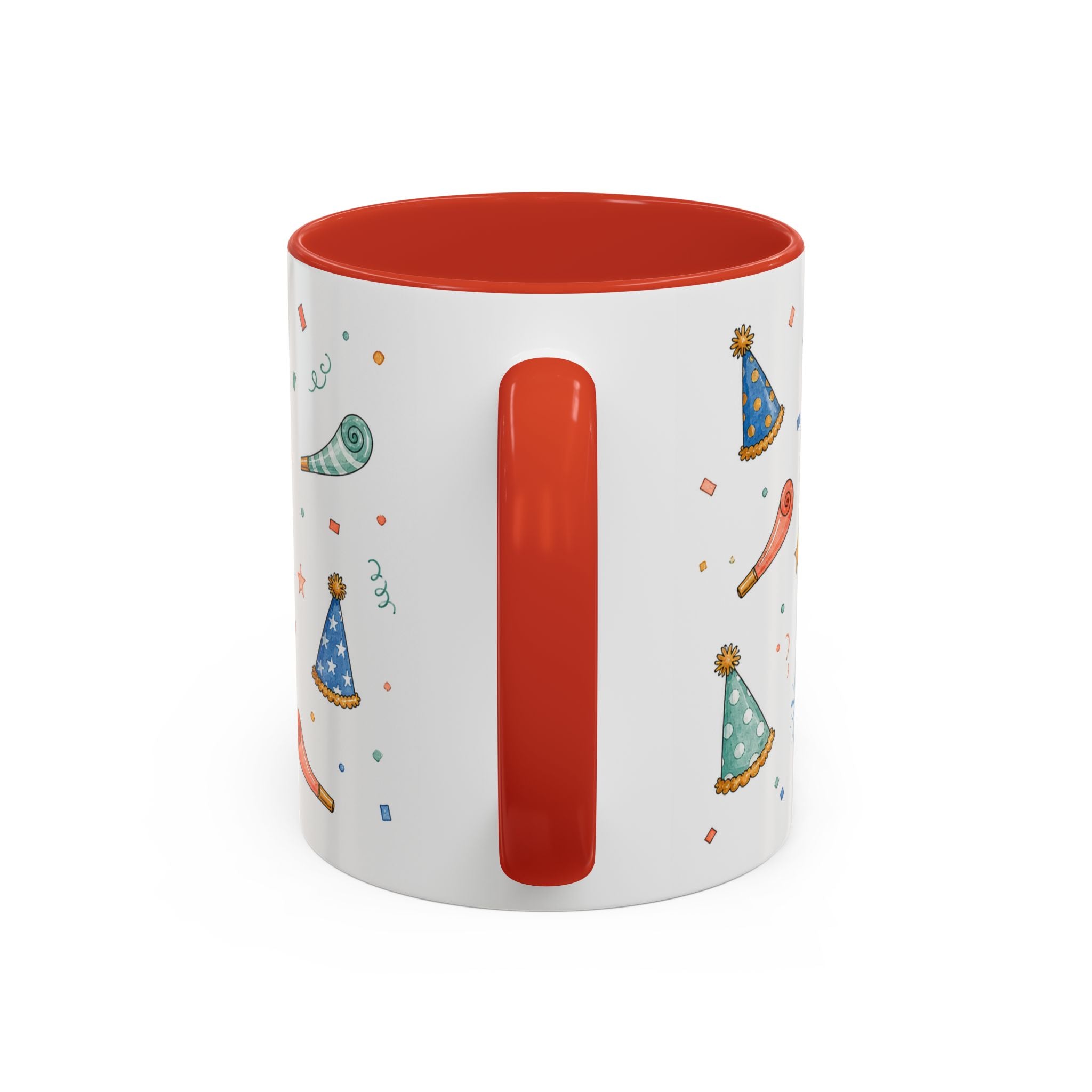 New Year Party Mug | Balloon Popper Watercolor Celebration Gift | Accent Cup 11oz 15oz