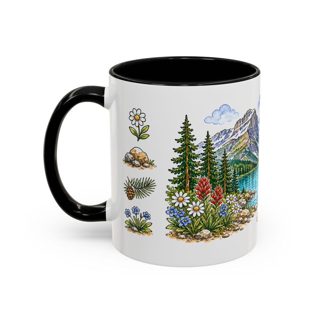 Glacier National Park Mug | US Travel Souvenir Accent Coffee Mug | 11oz 15oz Ceramic Cup