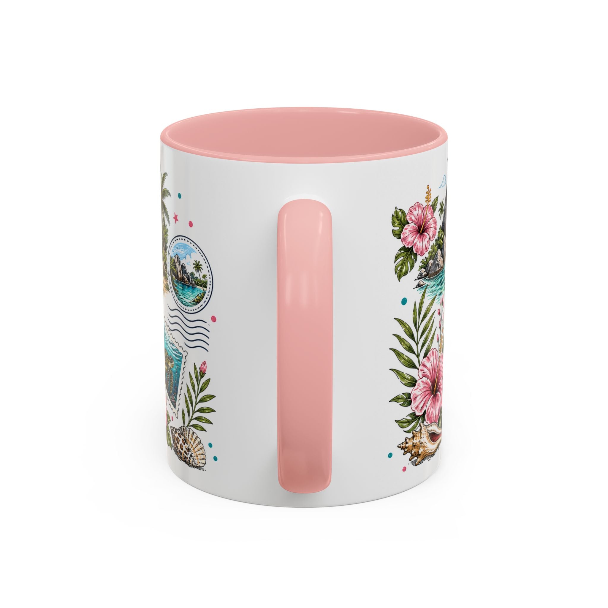 Seychelles Coffee Mug | Travel Destination Souvenir Gift | Accent Color Ceramic 11oz 15oz