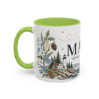 Maine State Mug | Moving Away, Long Distance Friendship Gift | 11oz 15oz Accent Mug