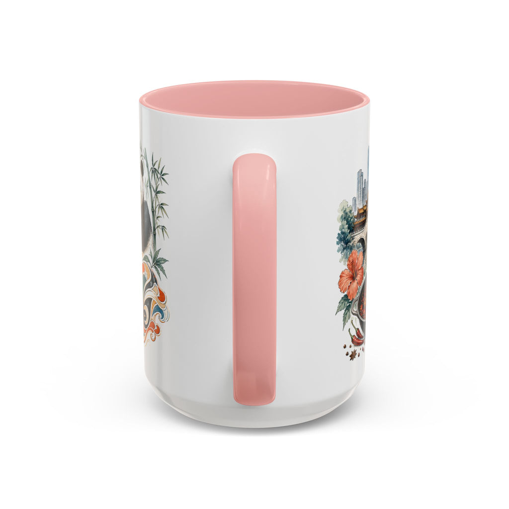 Chengdu Coffee Mug | China Travel Souvenir | Vintage Illustrated City Gift | 11 oz 15 oz Accent Mug