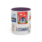 Istanbul Coffee Mug | Postage Stamp Collage Mug | Travel Souvenir Accent Cup 11oz 15oz