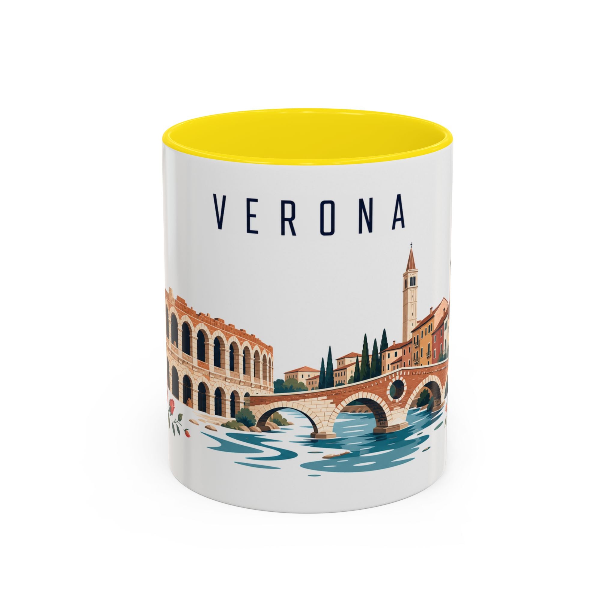 Verona Coffee Mug | Italy Travel Souvenir | Porcelain Decal City Gift | 11oz 15oz Accent Mug