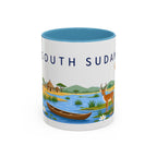 South Sudan Coffee Mug | Travel Souvenir Accent Mug | Country Gift Ceramic Cup 11oz 15oz