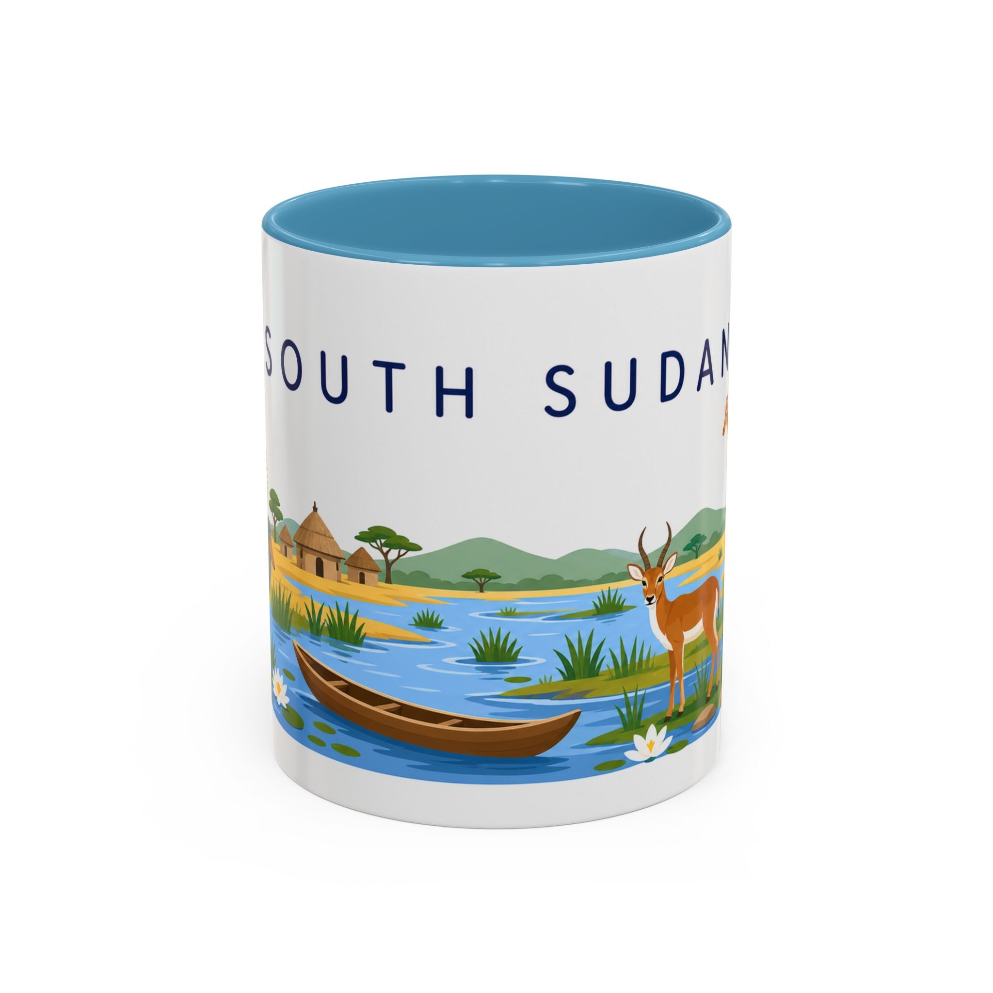 South Sudan Coffee Mug | Travel Souvenir Accent Mug | Country Gift Ceramic Cup 11oz 15oz