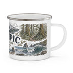 Olympic National Park Vintage Enamel Camping Mug | 12oz National Park Hiking Gift