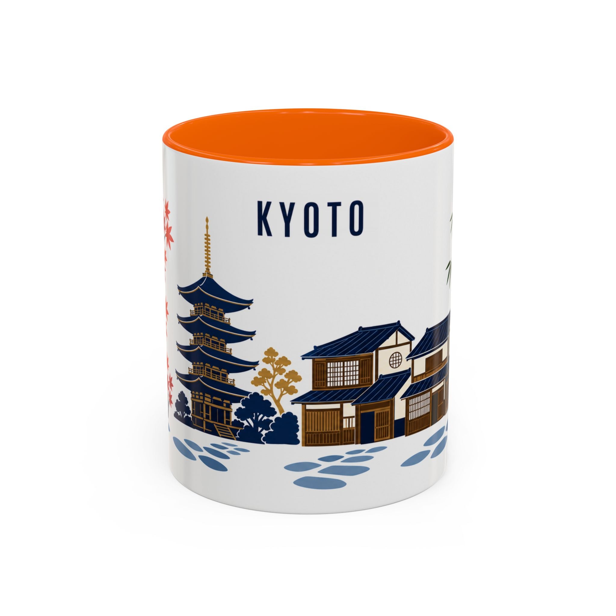 Kyoto Coffee Mug | Japan Travel Souvenir | Porcelain Decal City Gift | 11oz 15oz Accent Mug
