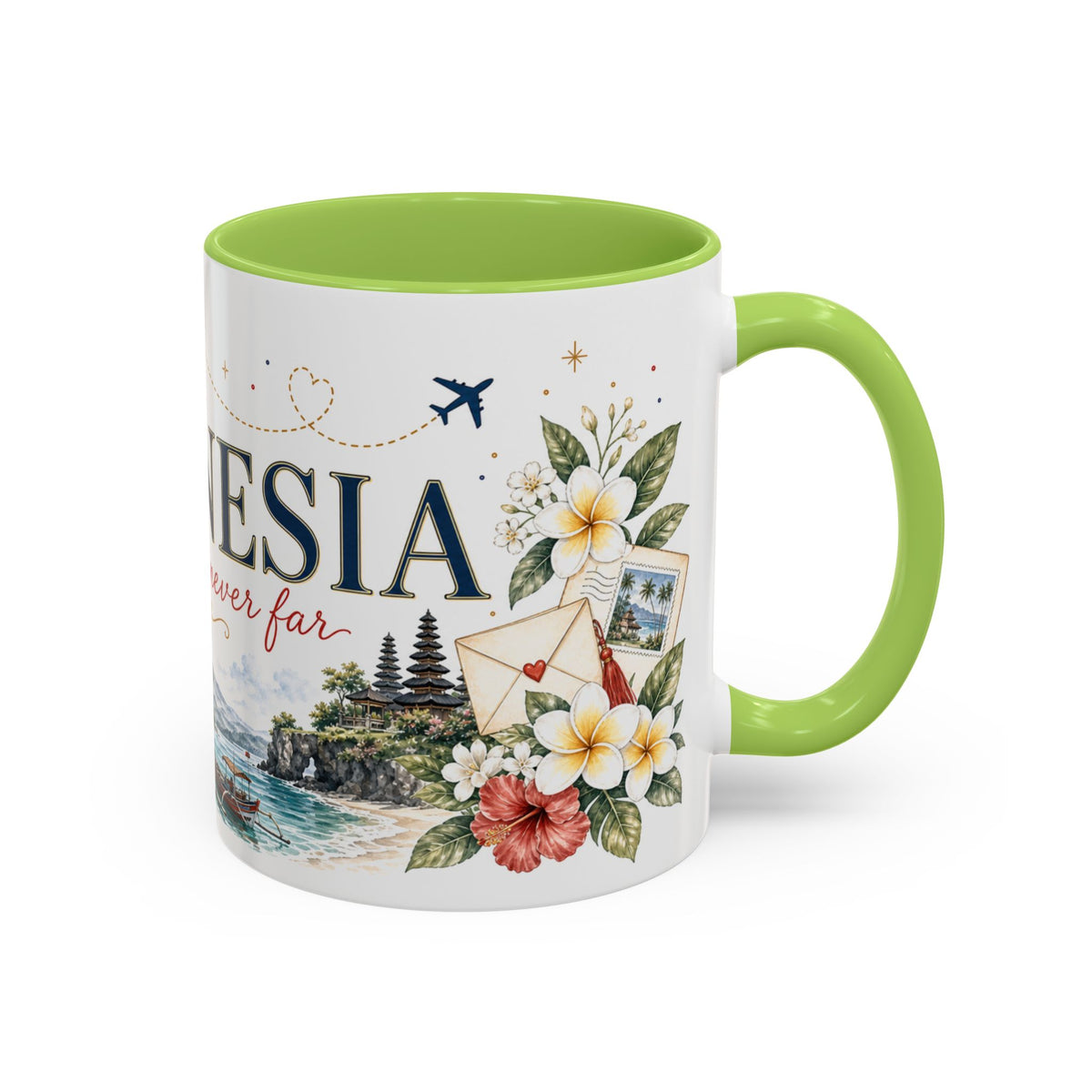 Indonesia Home Country Mug | Moving Away Gift | Long Distance Friendship | 11 oz 15 oz Accent Mug