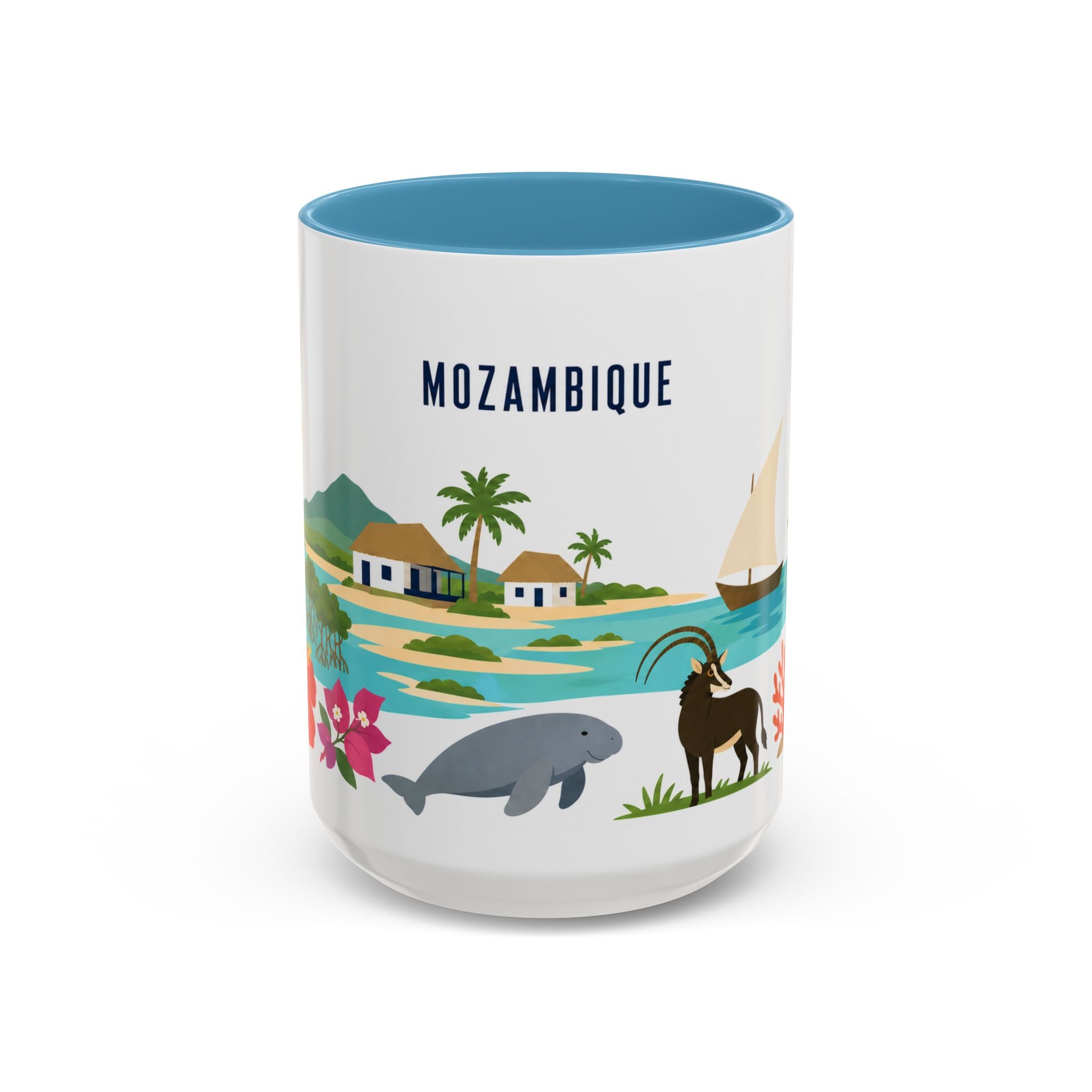 Mozambique Home Country Mug | Moving Away Gift | Long Distance Friendship | 11 oz 15 oz Accent Mug