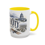 Salt Lake City Coffee Mug | United States Travel Souvenir | Vintage Illustrated City Gift | 11 oz 15 oz Accent Mug