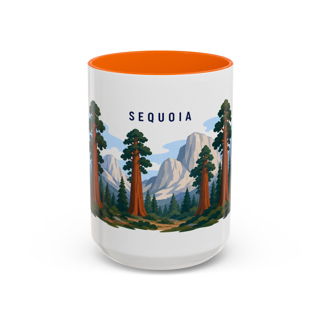 Sequoia National Park Coffee Mug | Solid Color Block Park Souvenir | 11oz 15oz Accent Mug