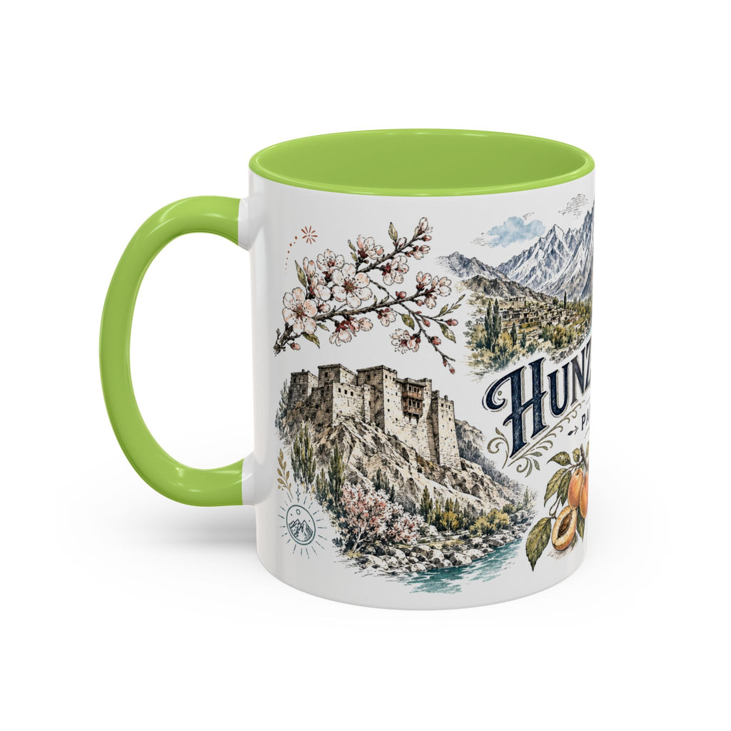 Hunza Valley Mug, Pakistan Travel Souvenir, Bucket List Gift, Accent Ceramic Coffee Mug 11oz 15oz
