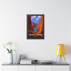 Grand Canyon United States Framed Poster | Vintage Travel Wall Art | Black Walnut White Frame | 16x24 20x30