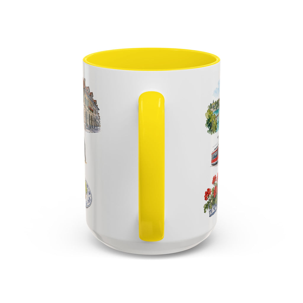 Bern Illustrated Travel Mug | City Souvenir Accent Coffee Mug | 11oz 15oz Ceramic Cup