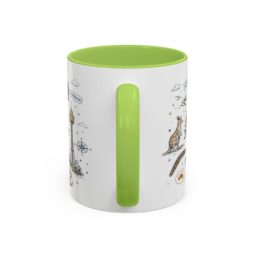 Sydney Coffee Mug | Australia Souvenir Travel Gift | Accent Color Ceramic 11oz 15oz