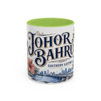Johor Bahru Coffee Mug | Malaysia Travel Souvenir | Vintage Illustrated City Gift | 11 oz 15 oz Accent Mug