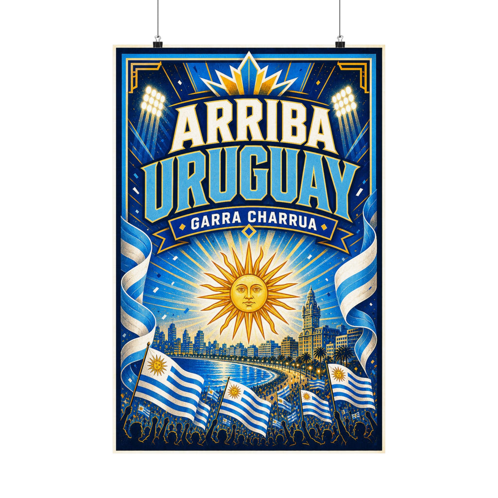 Uruguay World Cup Poster | Rally Fan Art Print | 2026 Soccer Wall Decor