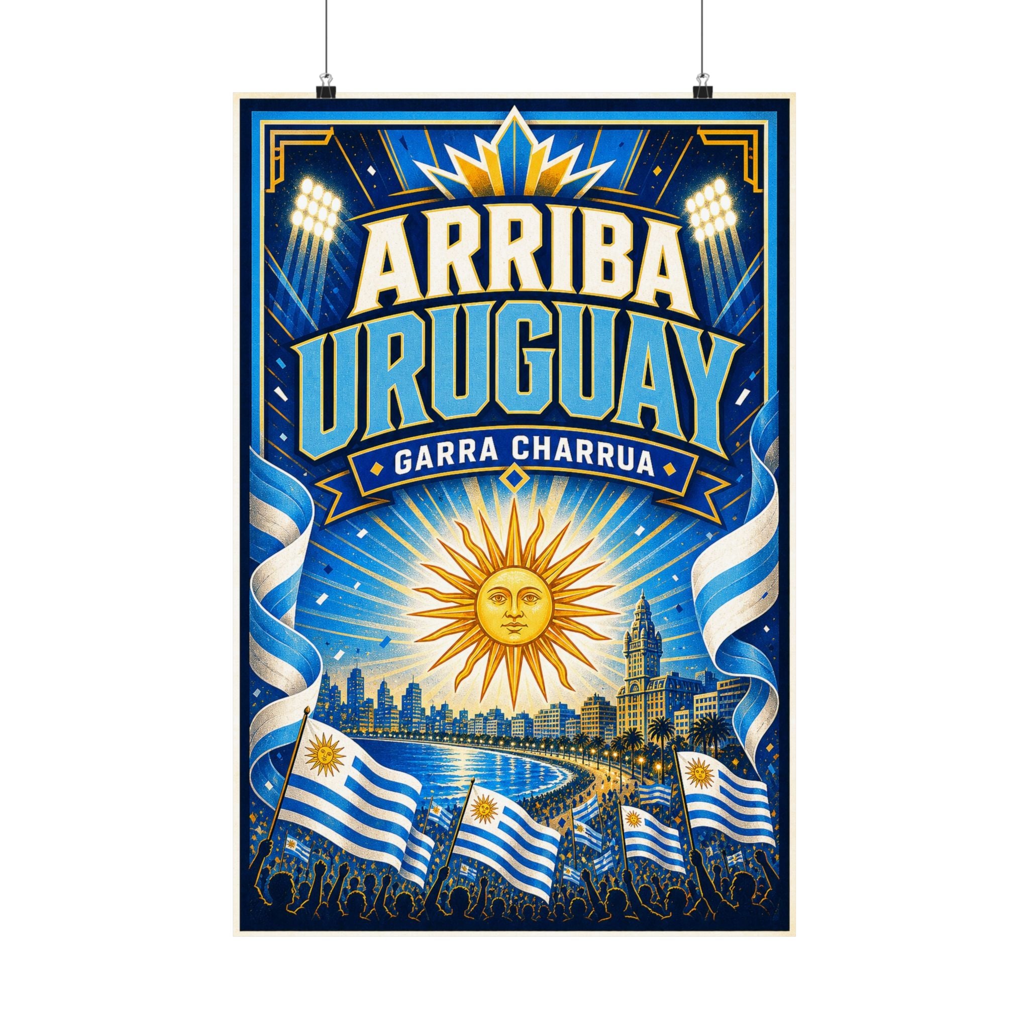 Uruguay World Cup Poster | Rally Fan Art Print | 2026 Soccer Wall Decor