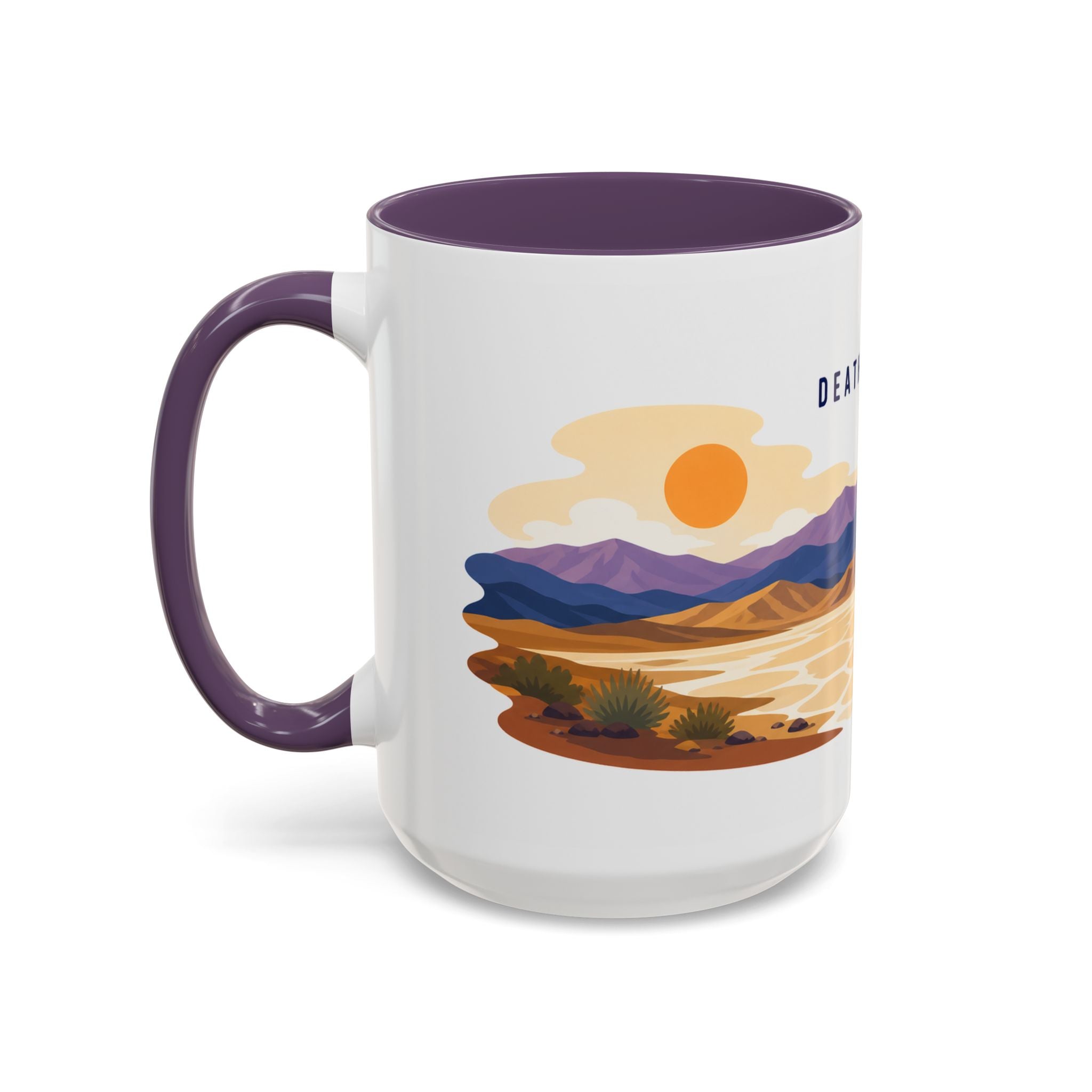 Death Valley National Park Coffee Mug | Solid Color Block Park Souvenir | 11oz 15oz Accent Mug