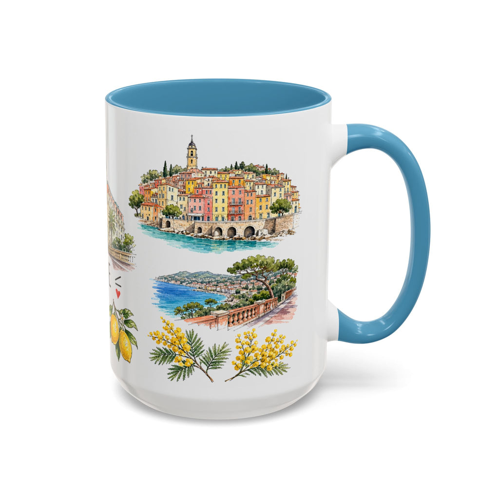 Nice Illustrated Travel Mug | City Souvenir Accent Coffee Mug | 11oz 15oz Ceramic Cup