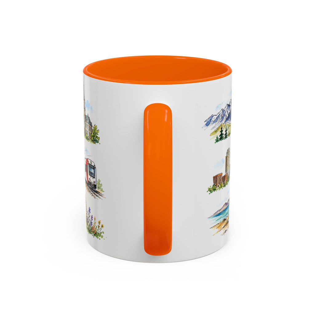 Salt Lake City Illustrated Travel Mug | City Souvenir Accent Coffee Mug | 11oz 15oz Ceramic Cup
