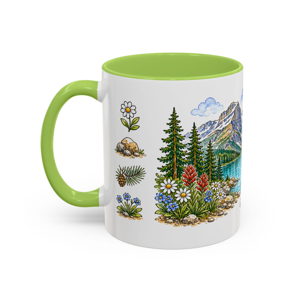 Glacier National Park Mug | US Travel Souvenir Accent Coffee Mug | 11oz 15oz Ceramic Cup