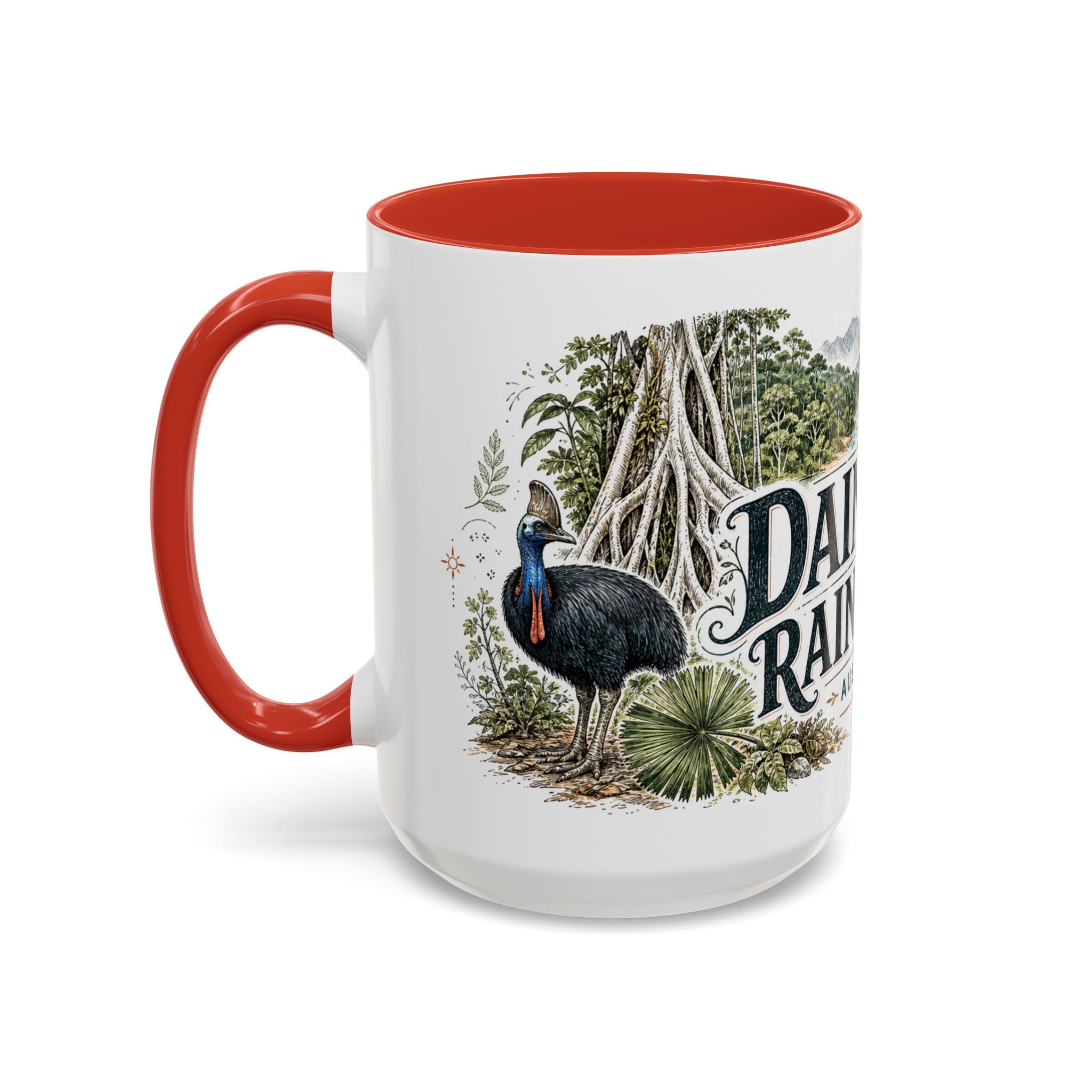 Daintree Rainforest Mug, Australia Travel Souvenir, Bucket List Gift, Accent Ceramic Coffee Mug 11oz 15oz