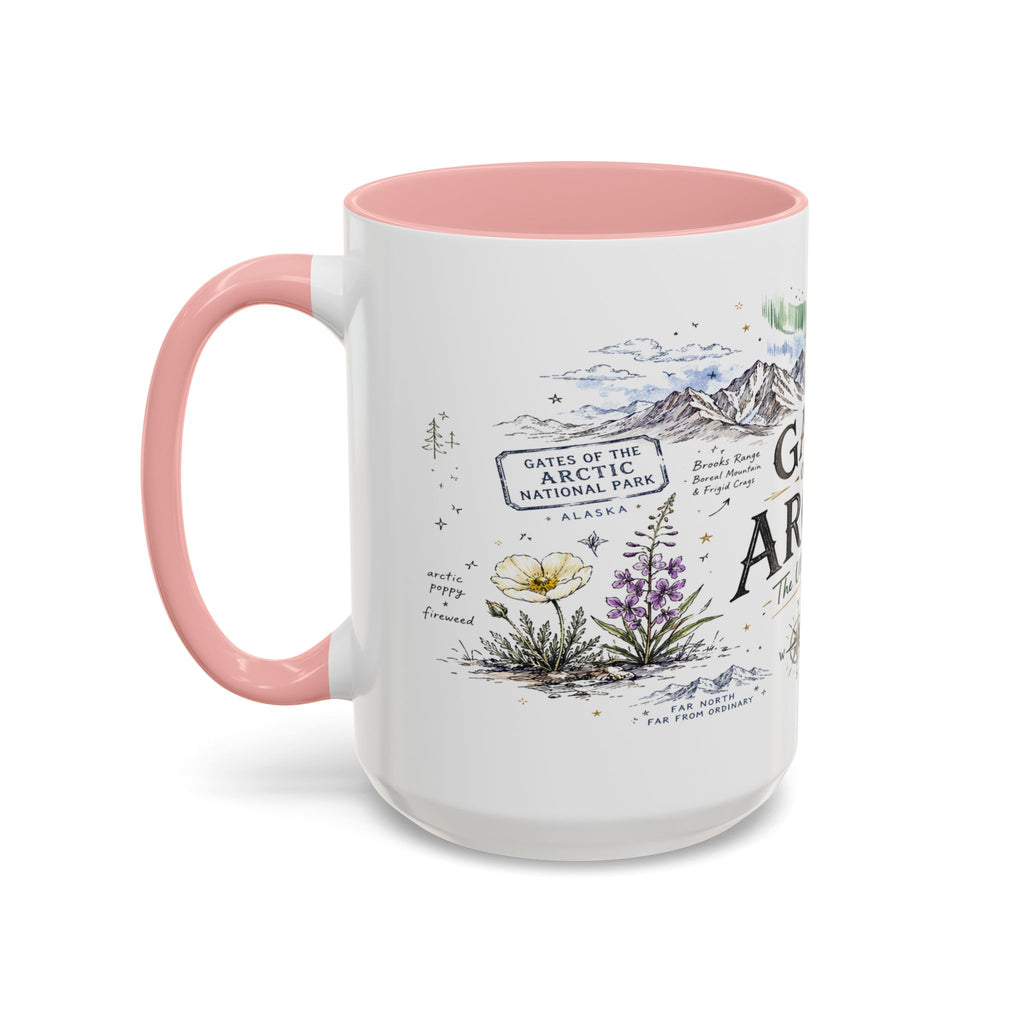 Gates of the Arctic National Park Coffee Mug | Alaska Arctic Wilderness Gift | Accent Color Ceramic 11oz 15oz