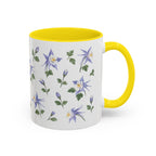 Colorado Rocky Mountain columbine Mug, State Flower Floral Coffee Cup, 11oz Botanical Gift