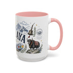 Himalaya Coffee Mug | Travel Destination Souvenir Gift | Accent Color Ceramic 11oz 15oz