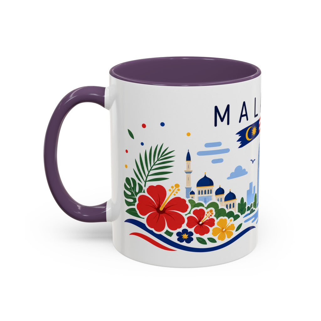 Malaysia Coffee Mug | Travel Souvenir Accent Mug | Country Gift Ceramic Cup 11oz 15oz
