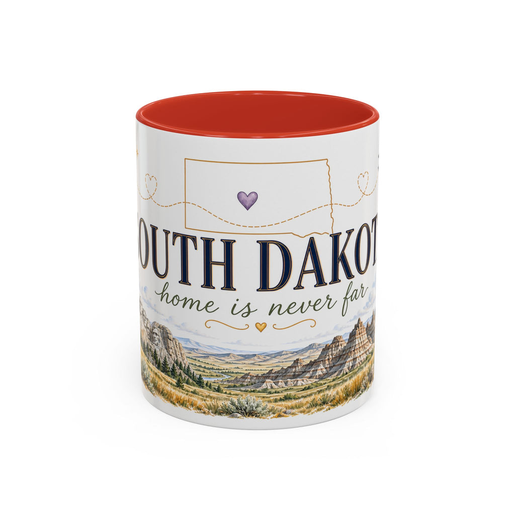 South Dakota State Map Mug | Botanical Accents, Homesick Gift (11oz or 15oz)