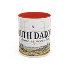 South Dakota State Map Mug | Botanical Accents, Homesick Gift (11oz or 15oz)