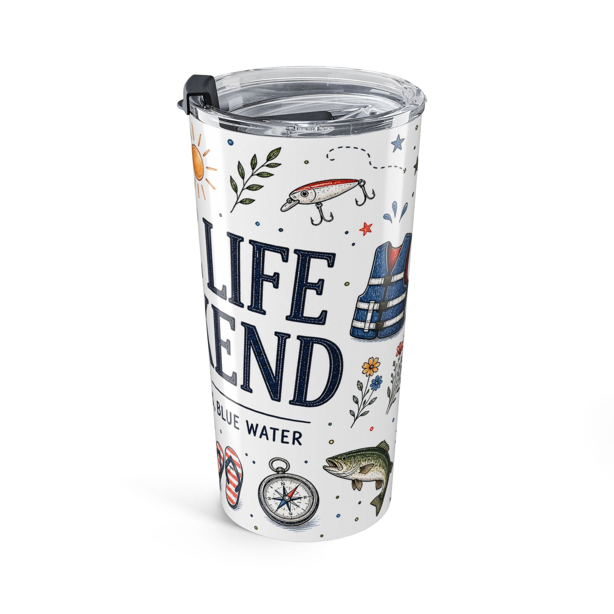 Lake Life Weekend 20oz Tumbler | Lake House Gift | Insulated Stainless Steel Travel Cup