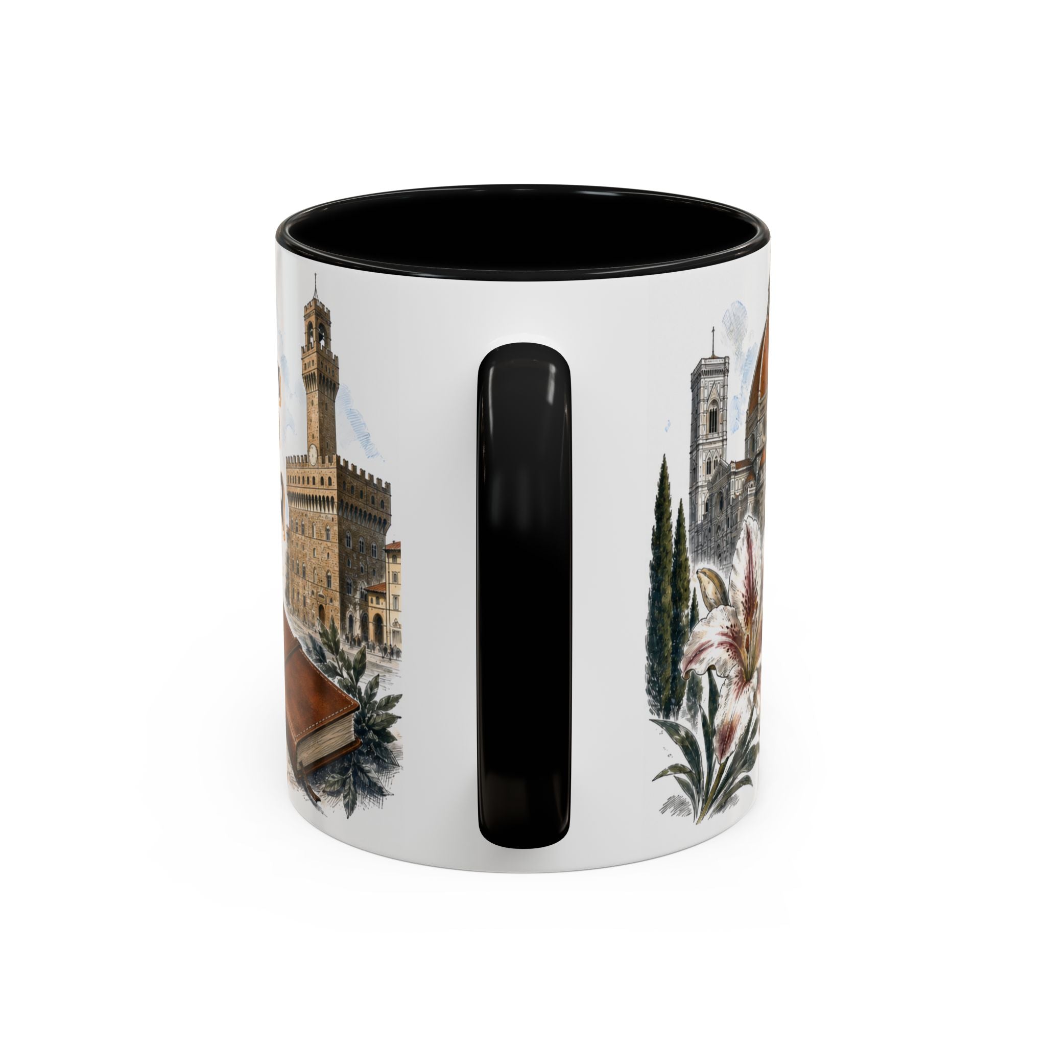 Florence Coffee Mug | Italy Travel Souvenir | Vintage Illustrated City Gift | 11 oz 15 oz Accent Mug