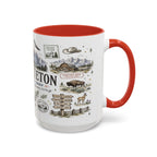 Grand Teton Coffee Mug | National Park Hiking Wyoming Gift | Accent Color Ceramic 11oz 15oz