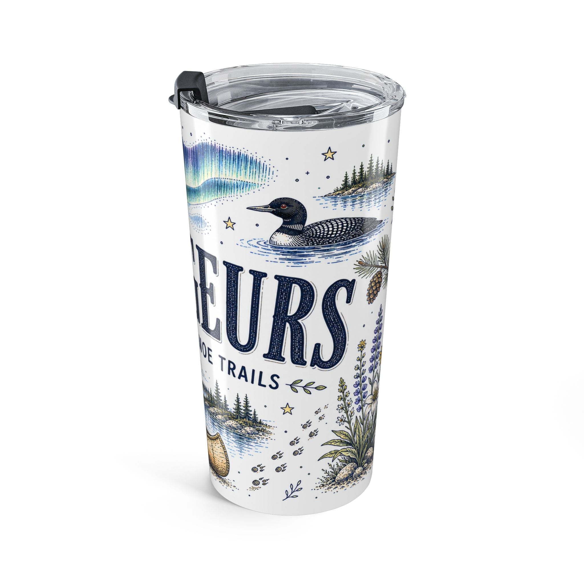 Voyageurs National Park 20oz Tumbler | Minnesota Lake Wilderness Canoe Gift | Insulated Stainless Steel Travel Cup