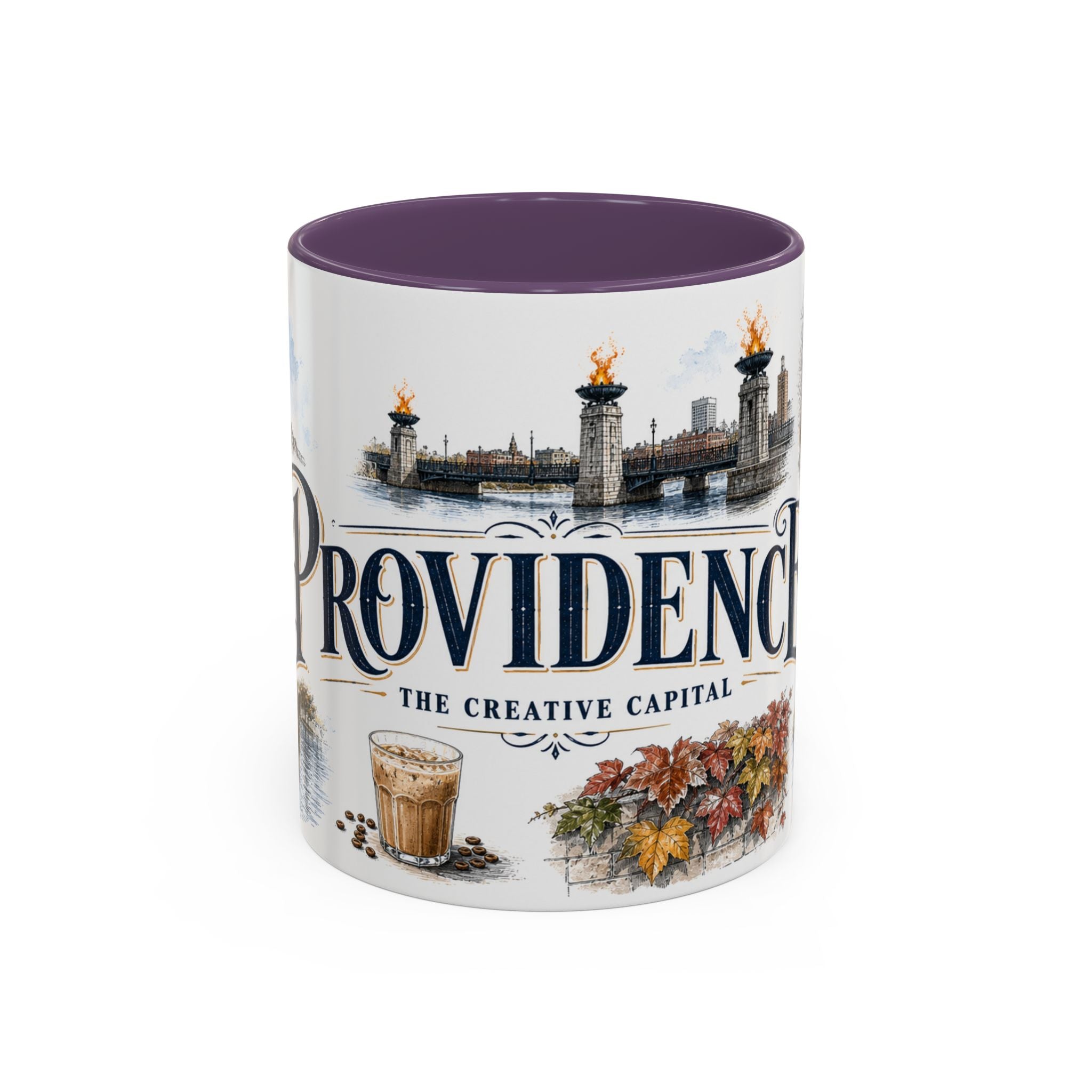 Providence Coffee Mug | United States Travel Souvenir | Vintage Illustrated City Gift | 11 oz 15 oz Accent Mug