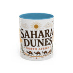 Sahara Dunes Coffee Mug | Travel Destination Souvenir Gift | Accent Color Ceramic 11oz 15oz