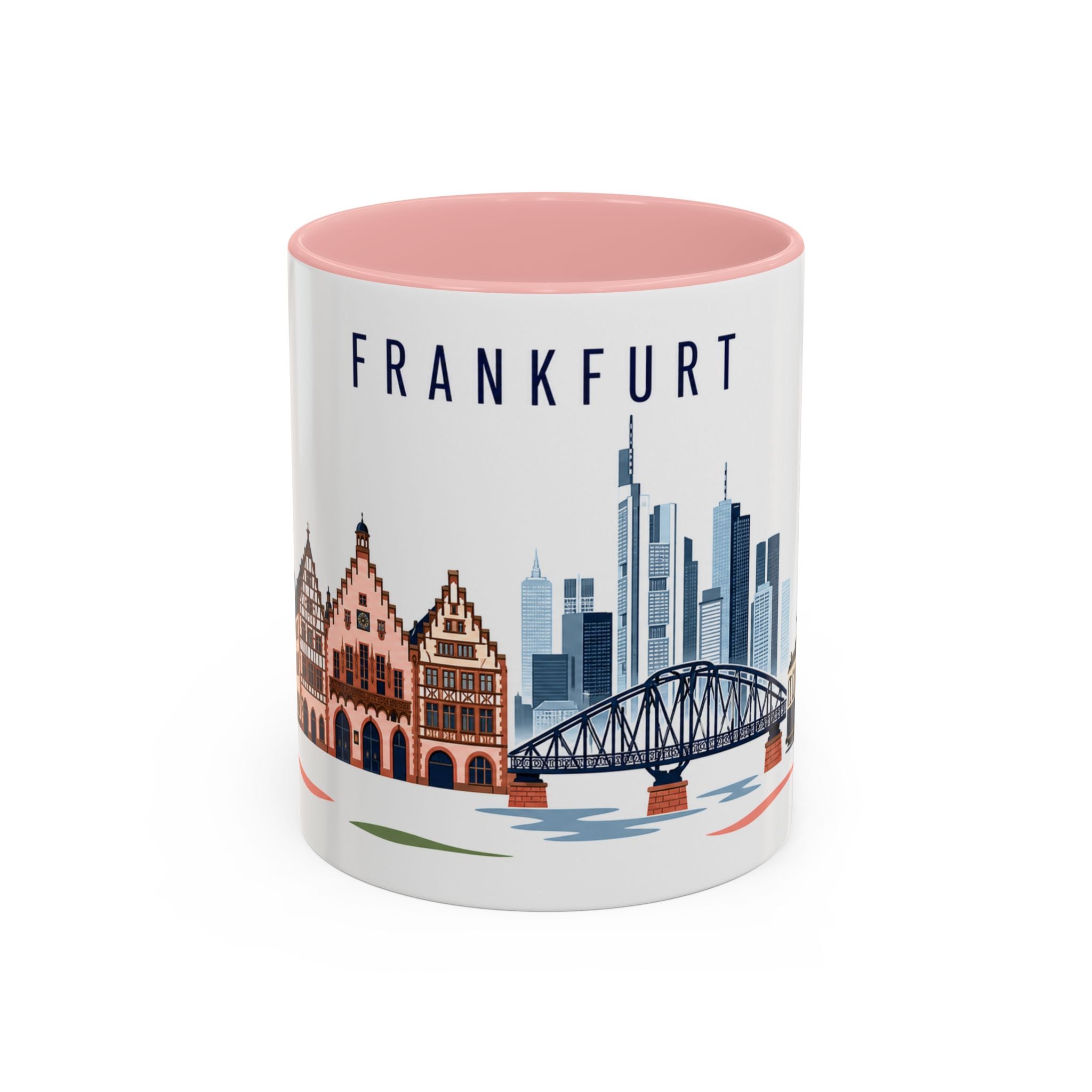 Frankfurt Coffee Mug | Germany Travel Souvenir | Porcelain Decal City Gift | 11oz 15oz Accent Mug