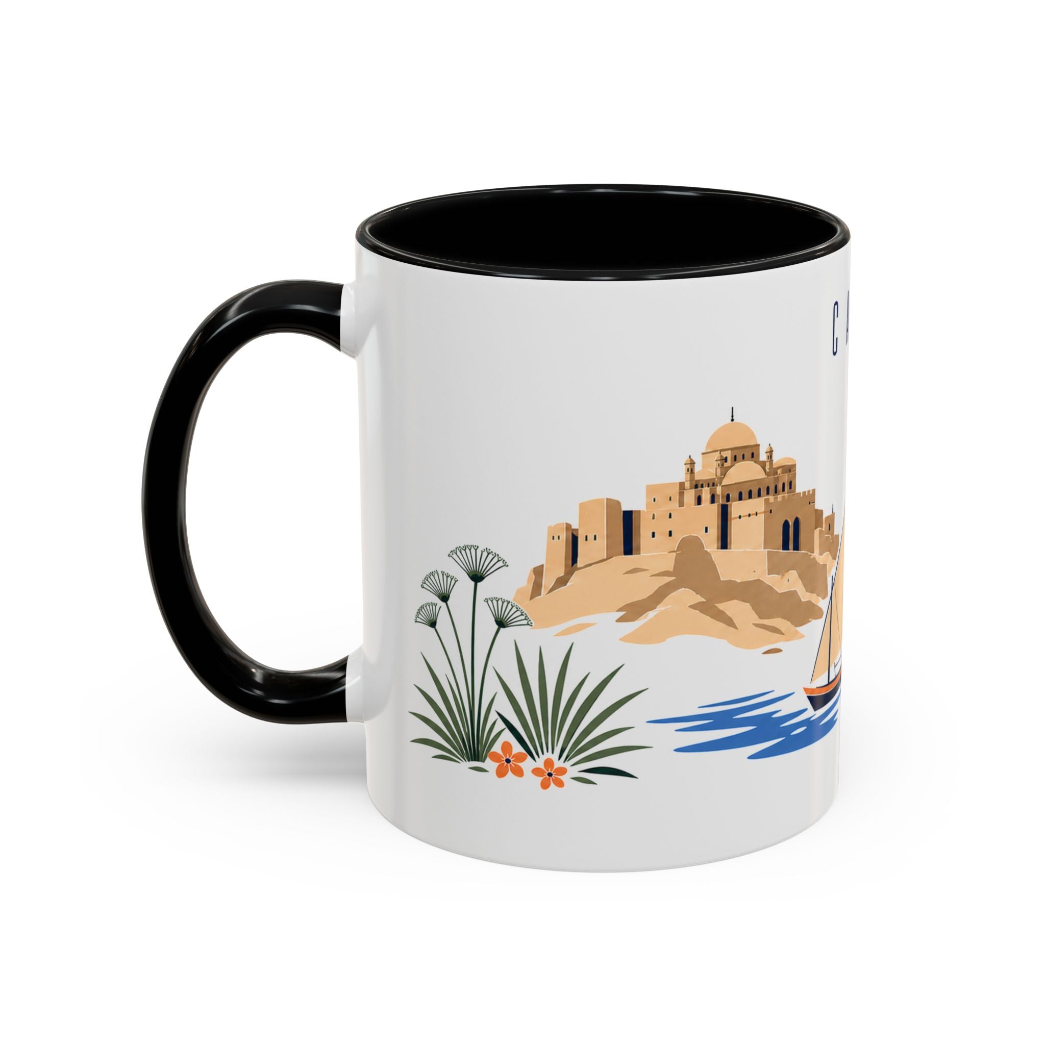Cairo Coffee Mug | Egypt Travel Souvenir | Porcelain Decal City Gift | 11oz 15oz Accent Mug