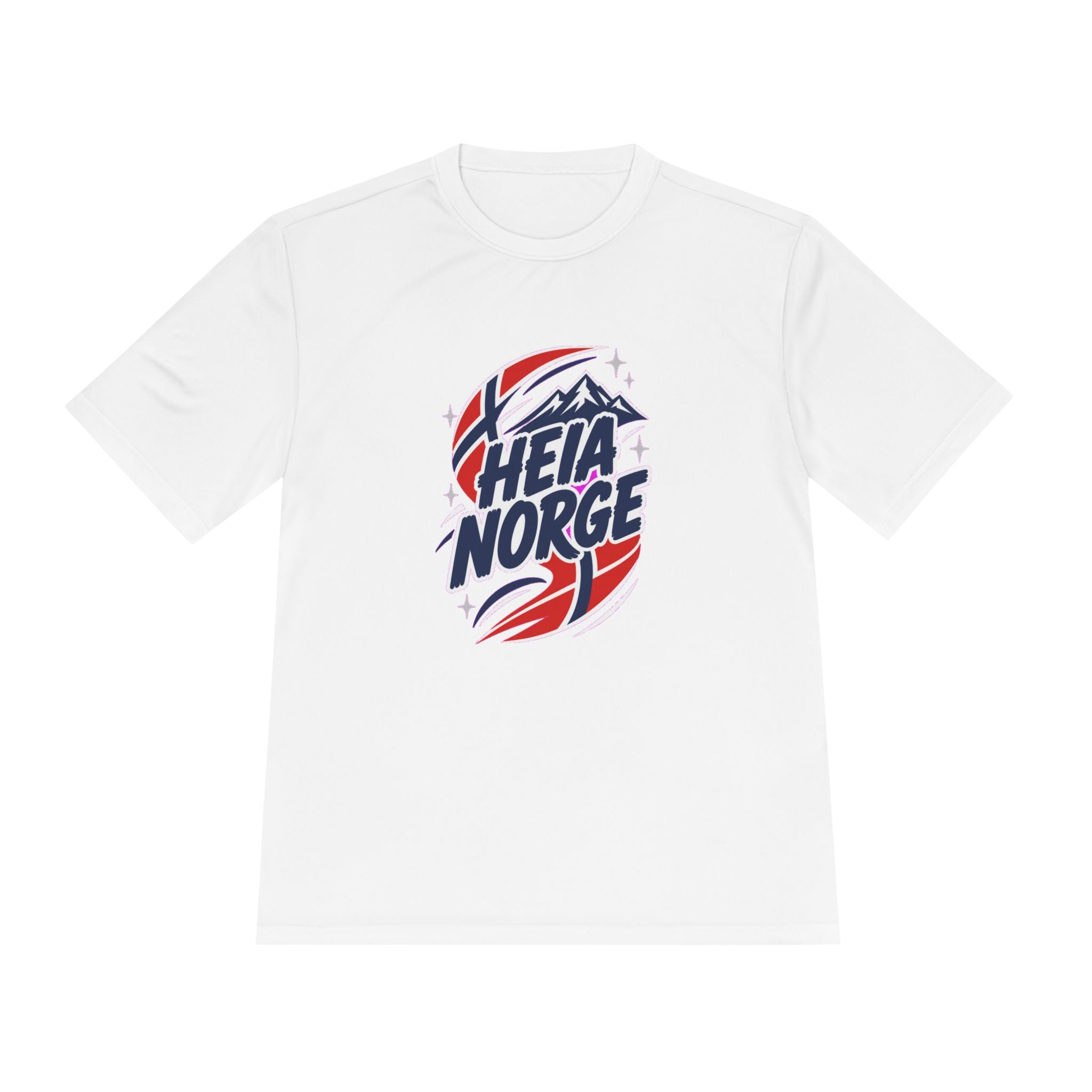 Norway Fan T-Shirt, Heia Norge Sport Tee, Moisture Wicking Performance Shirt