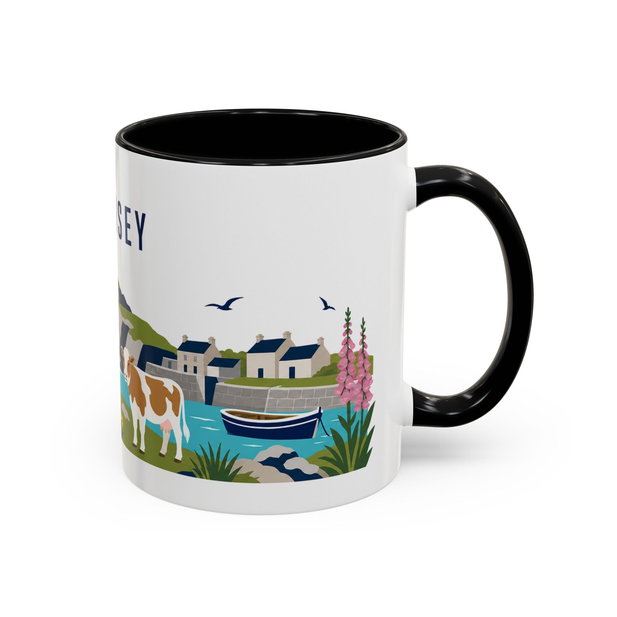 Guernsey Coffee Mug | Travel Souvenir Accent Mug | Country Gift Ceramic Cup 11oz 15oz