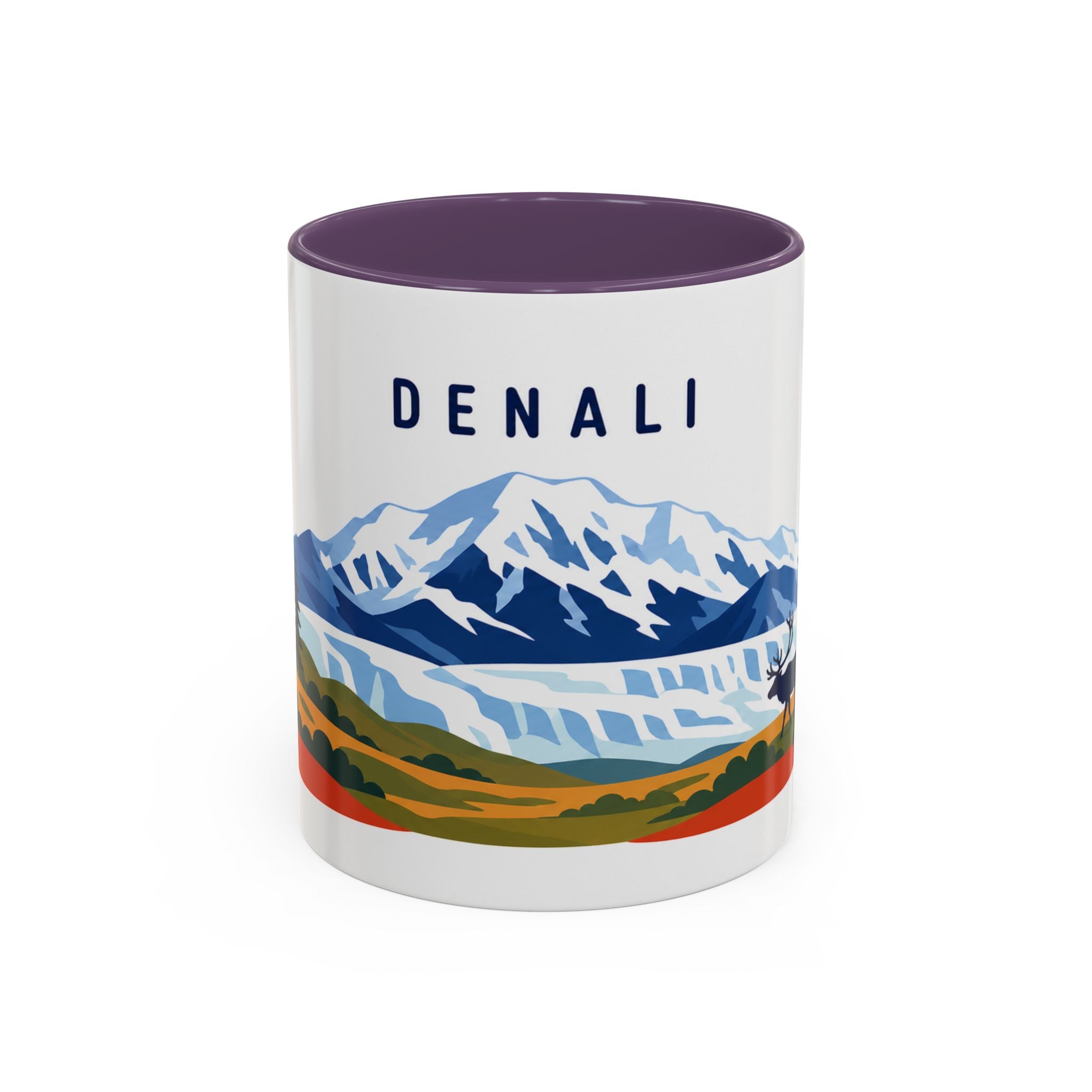 Denali Coffee Mug | Travel Destination Souvenir Gift | Accent Color Ceramic 11oz 15oz