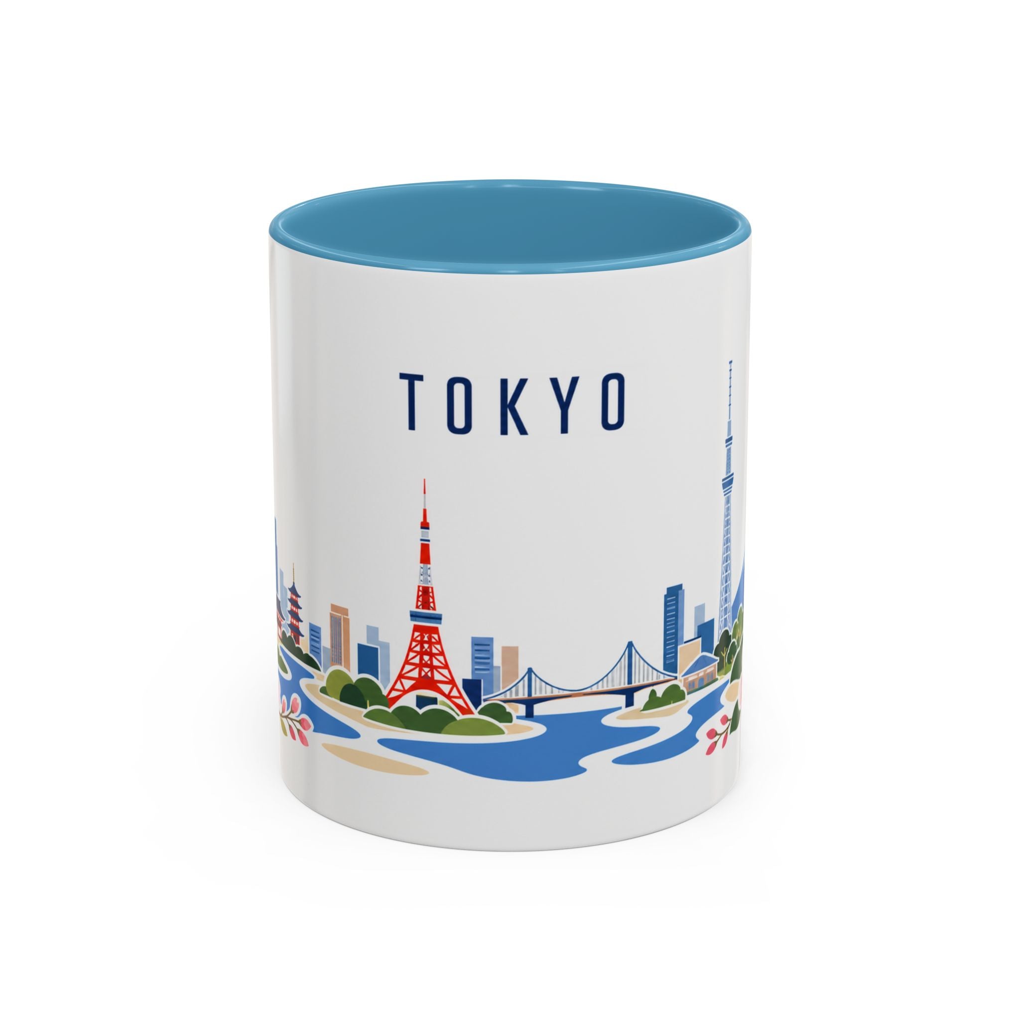 Tokyo Coffee Mug | Japan Travel Souvenir | Porcelain Decal City Gift | 11oz 15oz Accent Mug