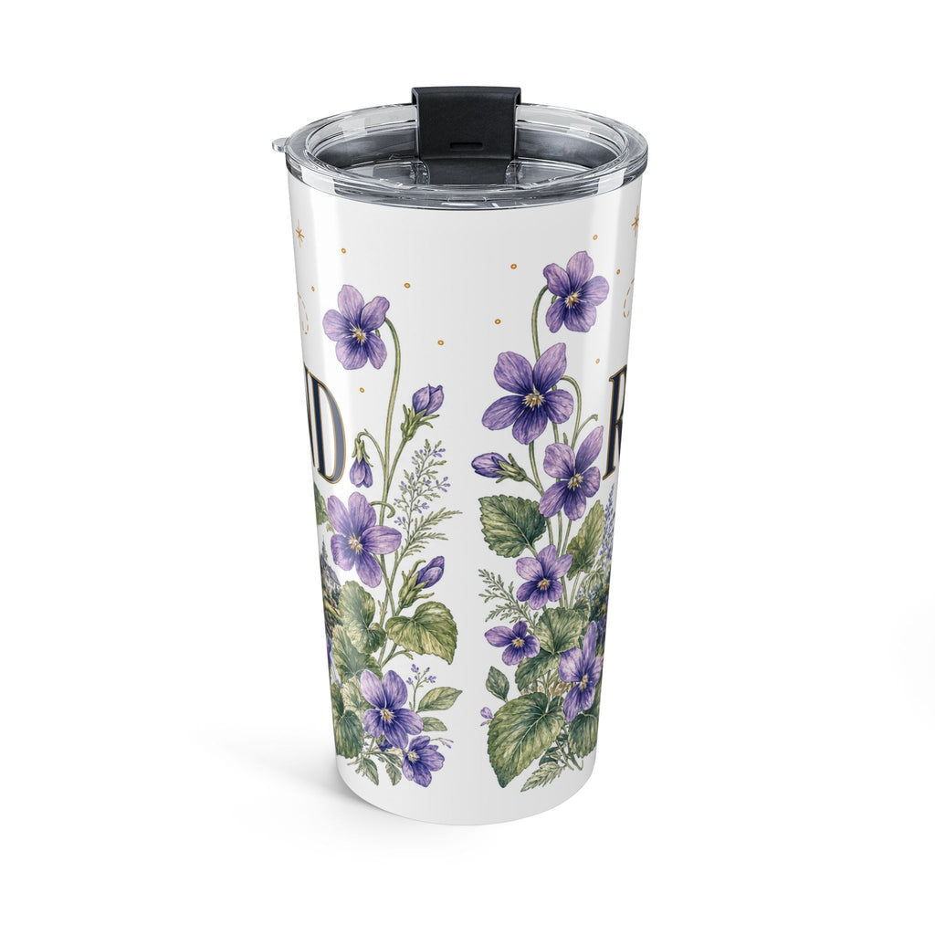 Rhode Island State Flower 20oz Tumbler | Violet Botanical State Flower Gift | Insulated Stainless Steel Travel Cup