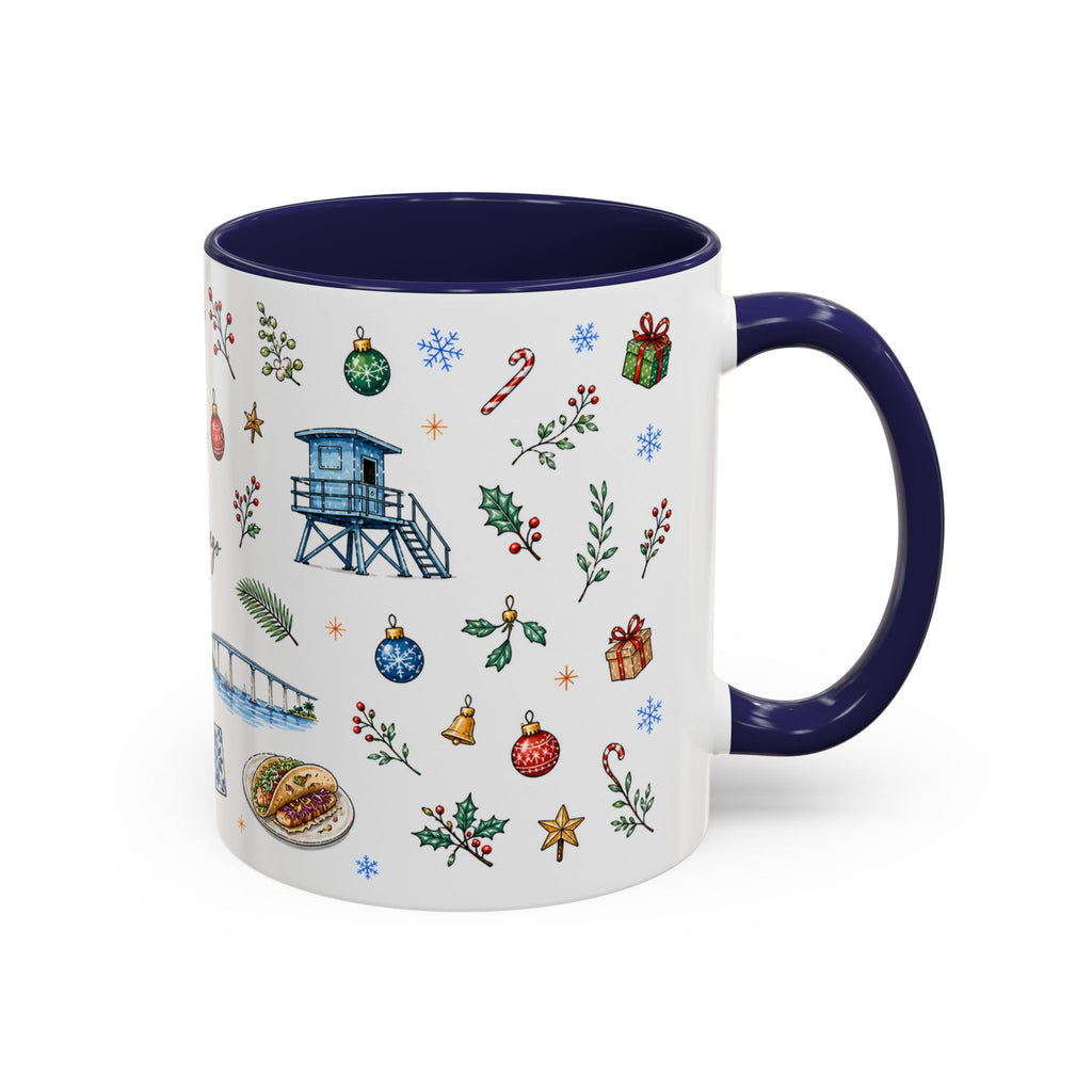 San Diego Christmas Mug | Watercolor City Souvenir, Holiday Travel Gift (11oz/15oz)