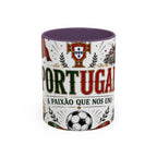 Portugal Soccer Coffee Mug | World Cup Fan Gift | Accent Color Ceramic 11oz 15oz Match Day Cup