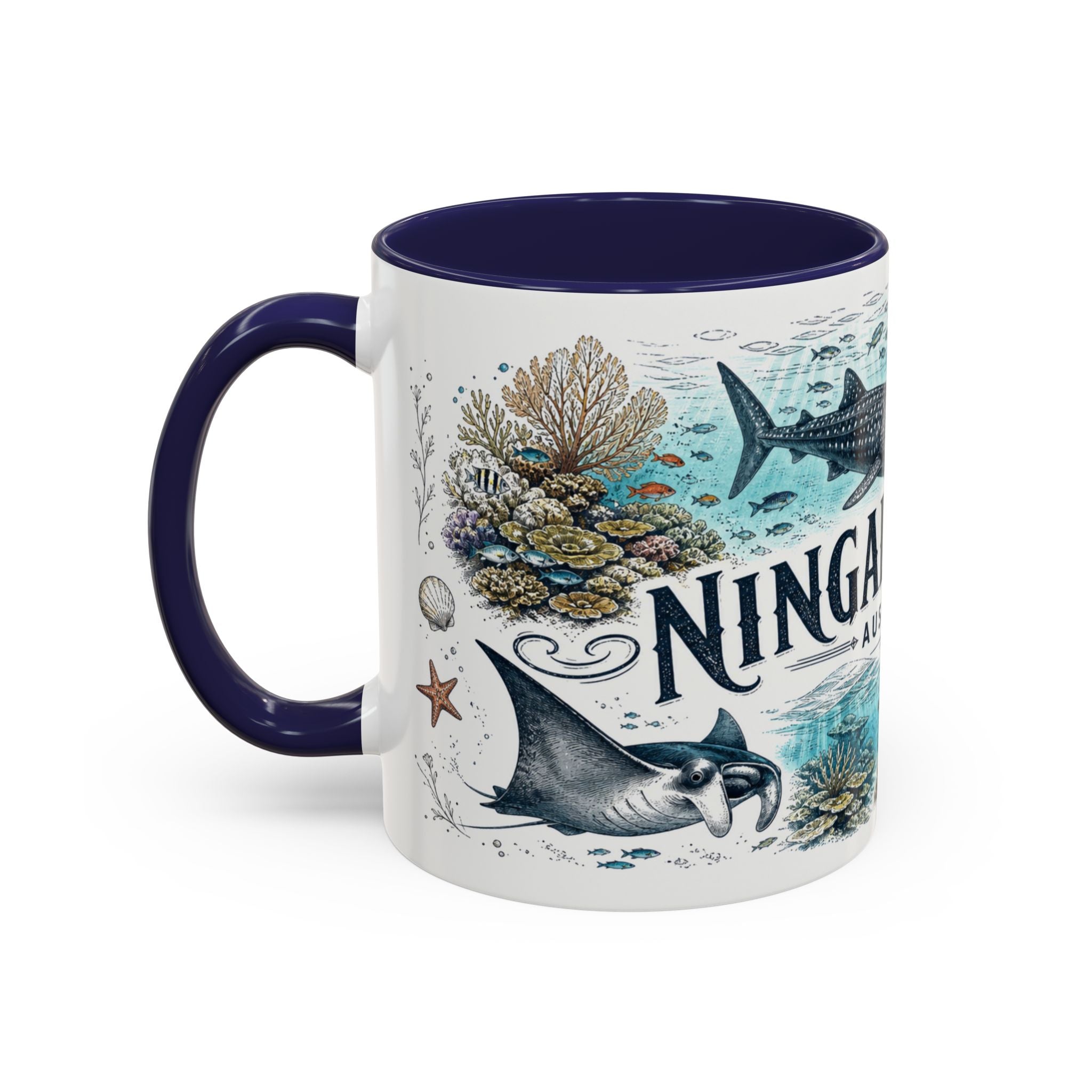 Ningaloo Reef Mug, Australia Travel Souvenir, Bucket List Gift, Accent Ceramic Coffee Mug 11oz 15oz